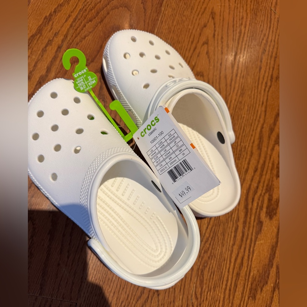 CROCS White Sandals with Perforated Design
